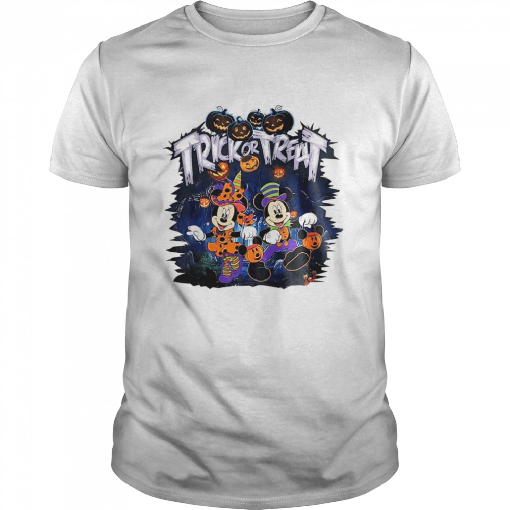 Minnie Mouse Halloween Trick Or Treat Mickey Minnie Mouse T Shirt