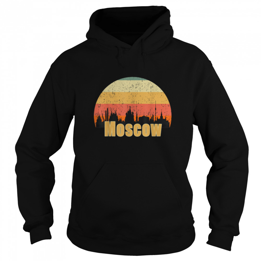 Moscow Russia Skyline Silhouette Sunset I Love Moscow T- B0B8DSVRCH Unisex Hoodie