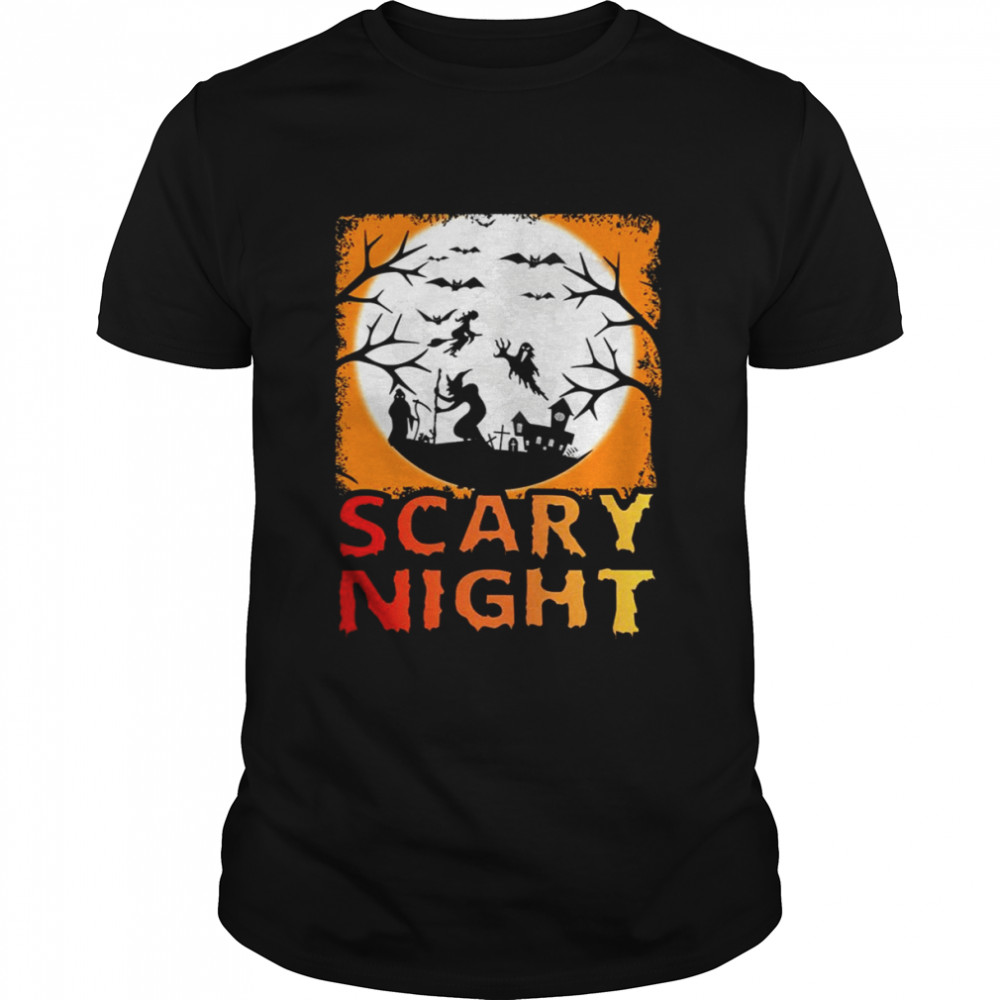 Orange Night Halloween Trick Or Treat Scary Night shirt