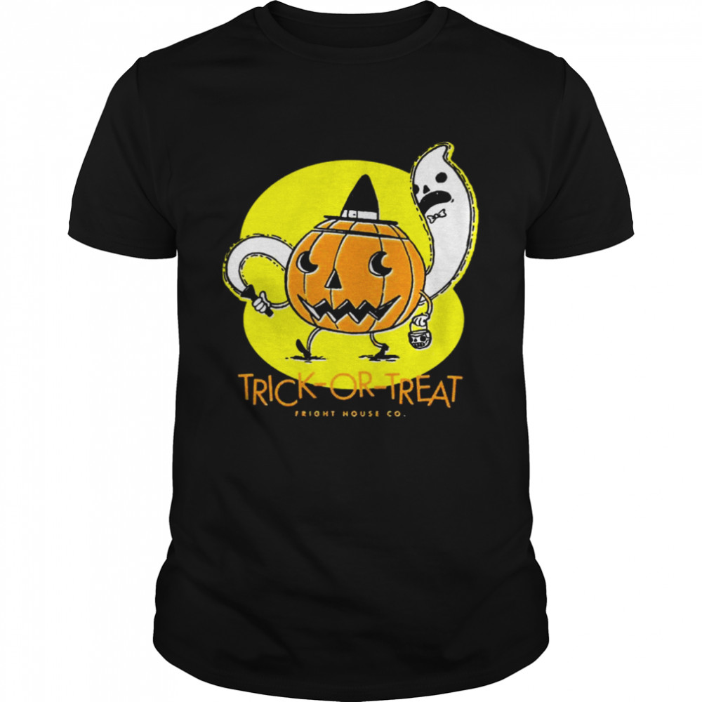 Playing With Ghost Trickortreat Pumpkin & Ghost  shirt Classic Men's T-shirt