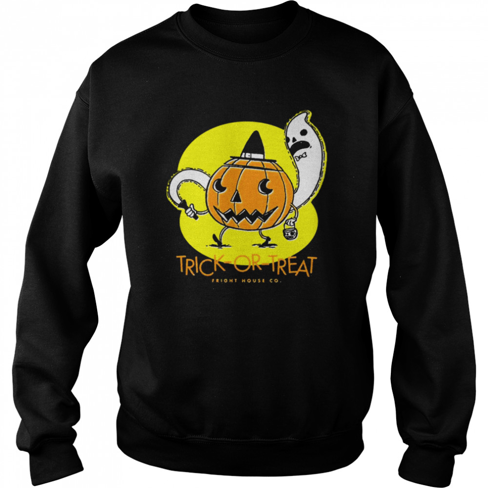Playing With Ghost Trickortreat Pumpkin & Ghost  shirt Unisex Sweatshirt
