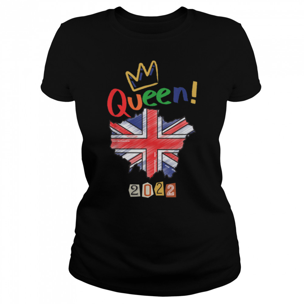 QUEEN ELIZABETH'S PLATINUM JUBILEE 2022, UK, UNION JACK FLAG T- B0BDTV9BBP Classic Women's T-shirt
