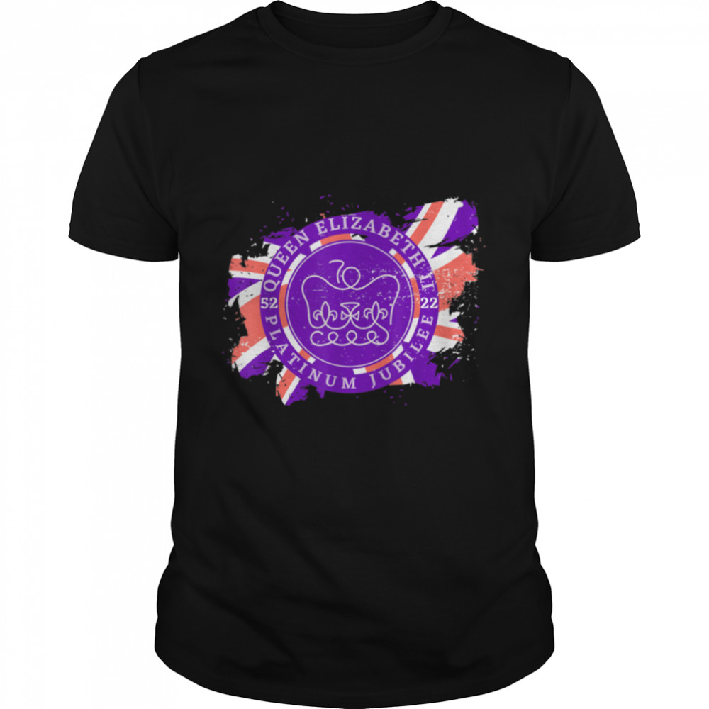 Queens Platinum Jubilee tshirt,UK Queen Jubilee 2022 gifts T- B09X25C82J Classic Men's T-shirt