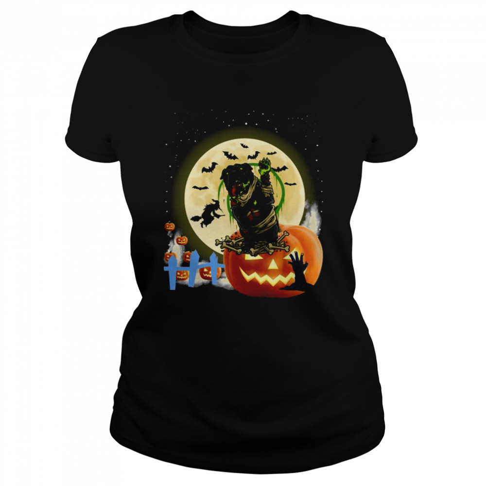 Scary Zombie Dog Halloween Trick Or Treat shirt Classic Women's T-shirt