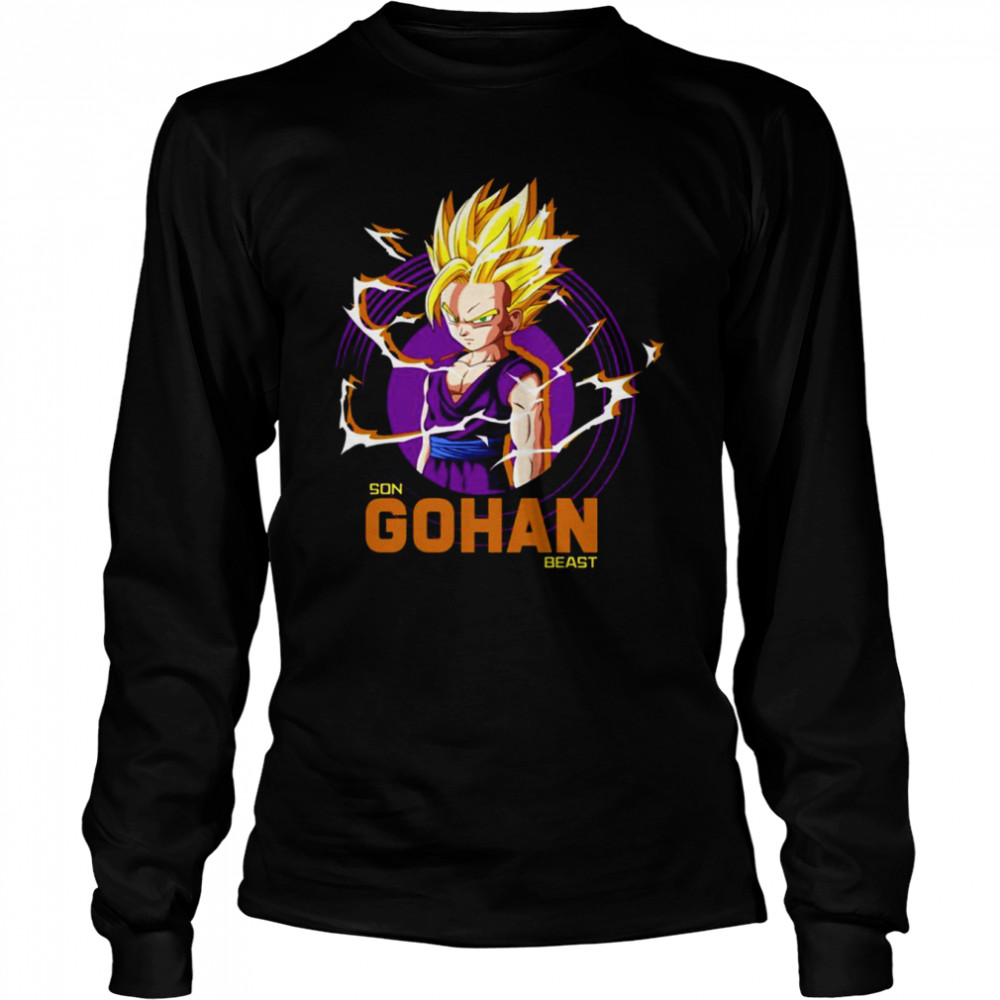 Son Gohan Beast Retro Dragon Ball Anime Manga shirt Long Sleeved T-shirt