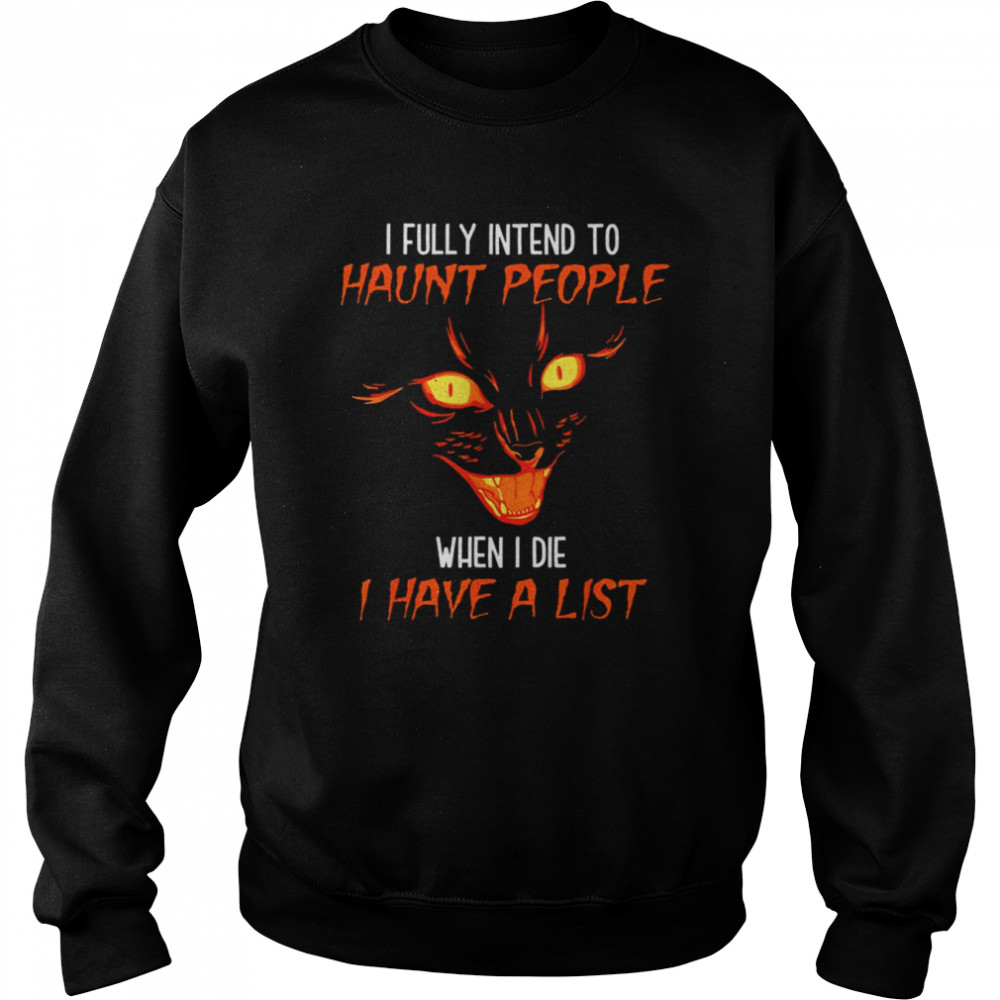 Spooky Scary Black Cat Halloween shirt Unisex Sweatshirt