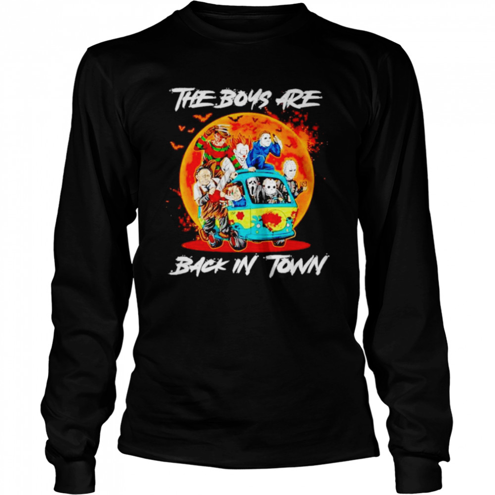 The boys are back in town halloween character in car shirt Long Sleeved T-shirt
