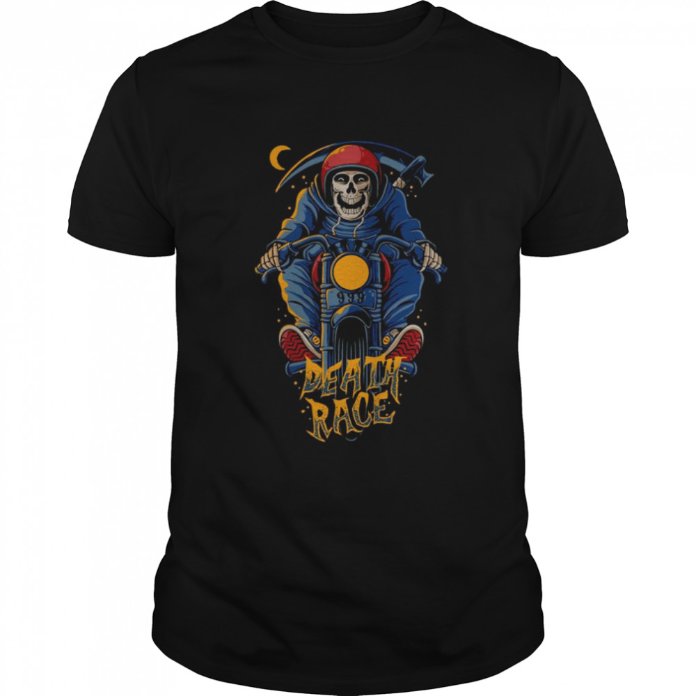 The Grim Reaper Riding Bike To Halloween shirt Classic Men's T-shirt