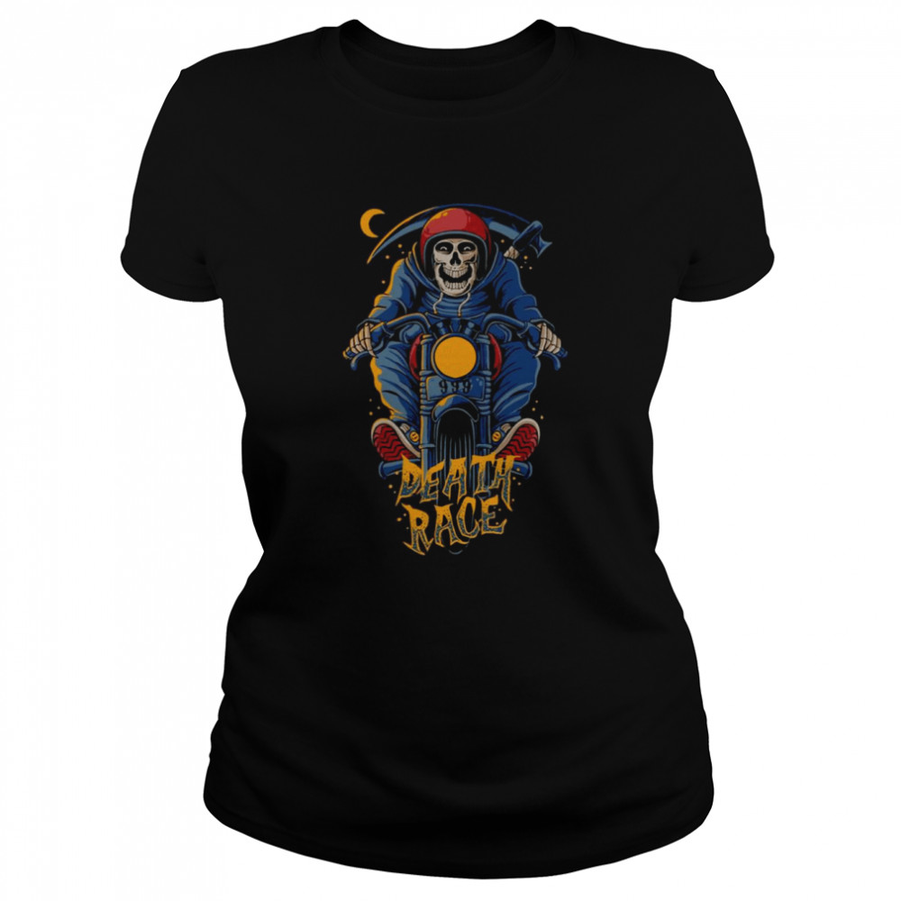 The Grim Reaper Riding Bike To Halloween shirt Classic Women's T-shirt