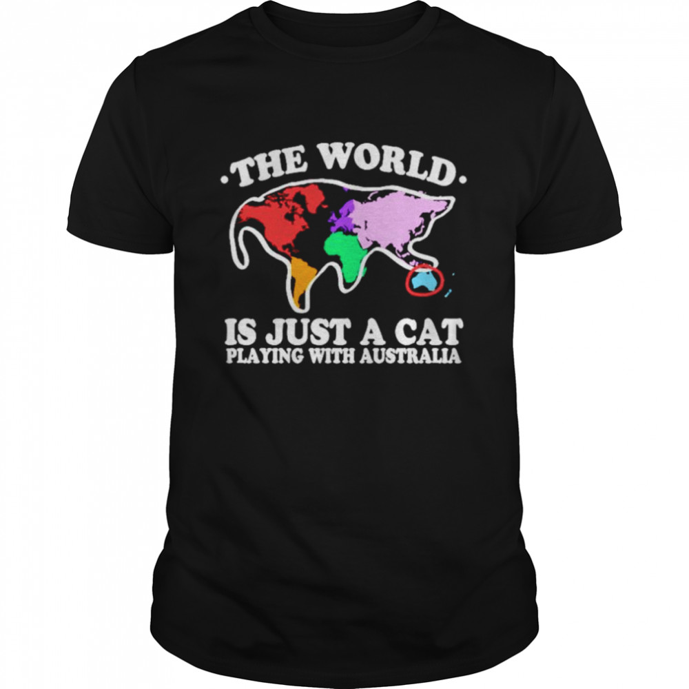 The world is just a cat playing with Australia T-shirt Classic Men's T-shirt