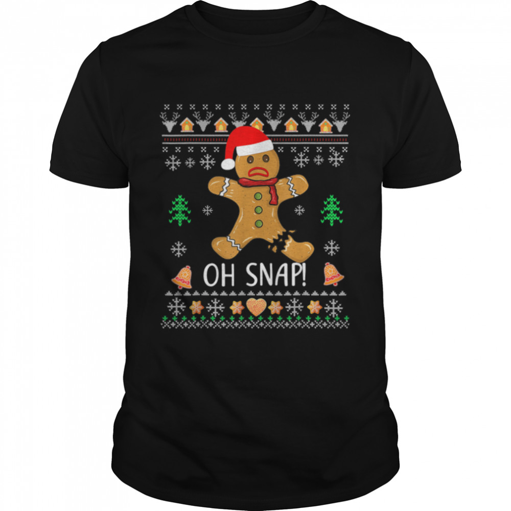 Ugly Gingerbread Man Cookie X-Mas Oh Snap Funny Christmas T- B0BFDHV1TK Classic Men's T-shirt
