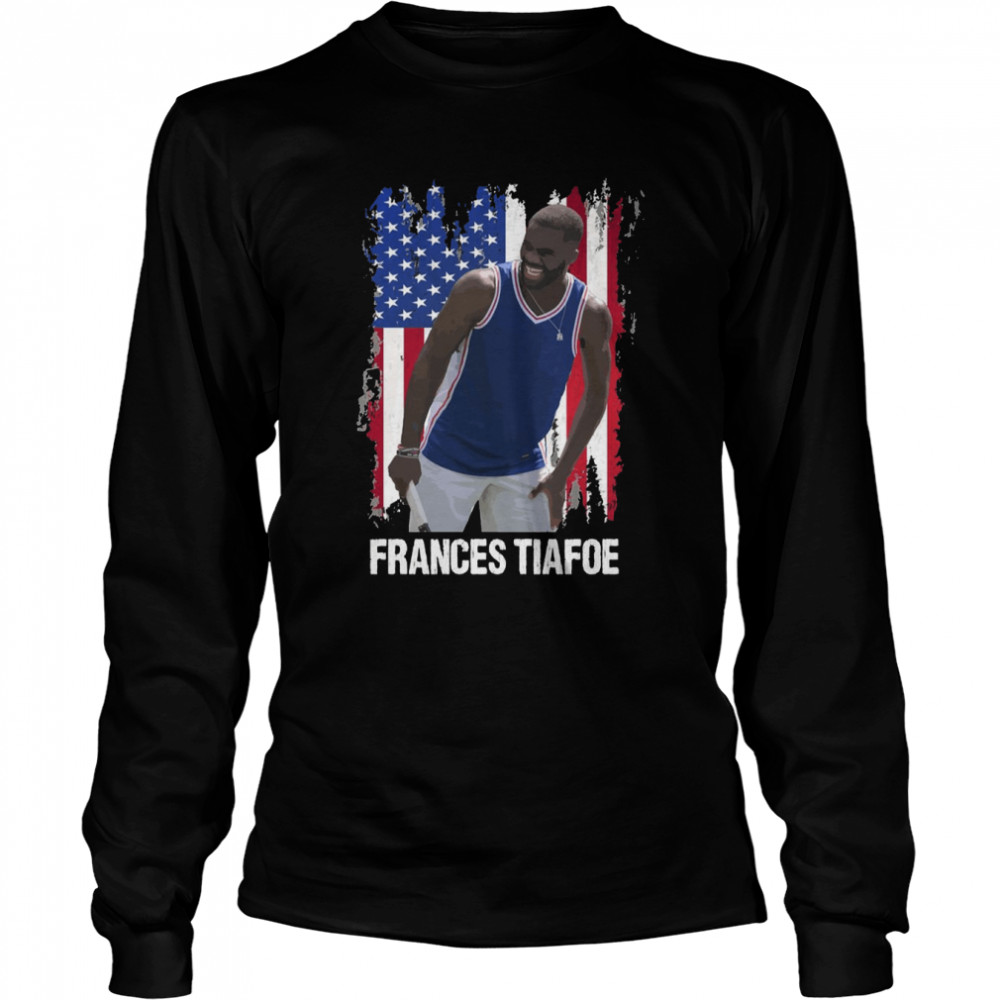 America Flag Design Tennis Frances Tiafoe shirt Long Sleeved T-shirt