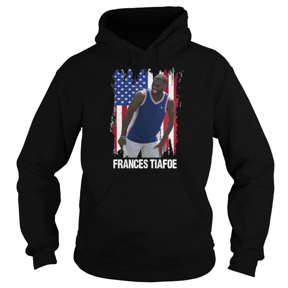 America Flag Design Tennis Frances Tiafoe shirt Unisex Hoodie