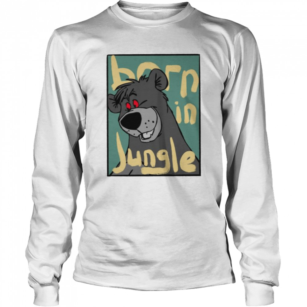Animated Art Trending Born In Jungle shirt Long Sleeved T-shirt