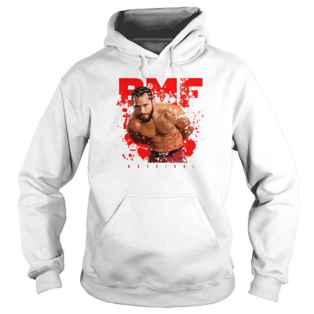 Bmf Red Text Jorge Masvidal Mixed Martial shirt Unisex Hoodie