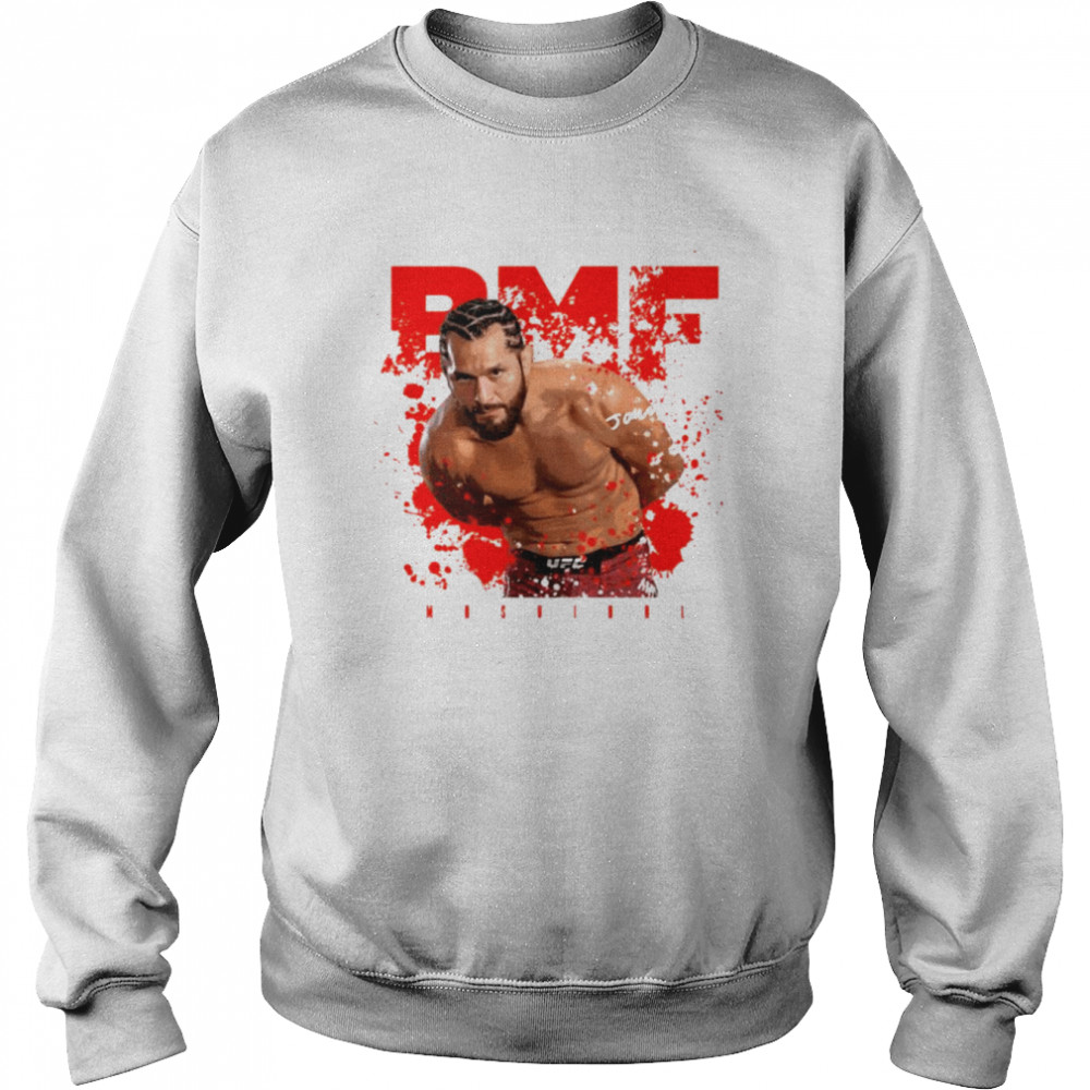 Bmf Red Text Jorge Masvidal Mixed Martial shirt Unisex Sweatshirt