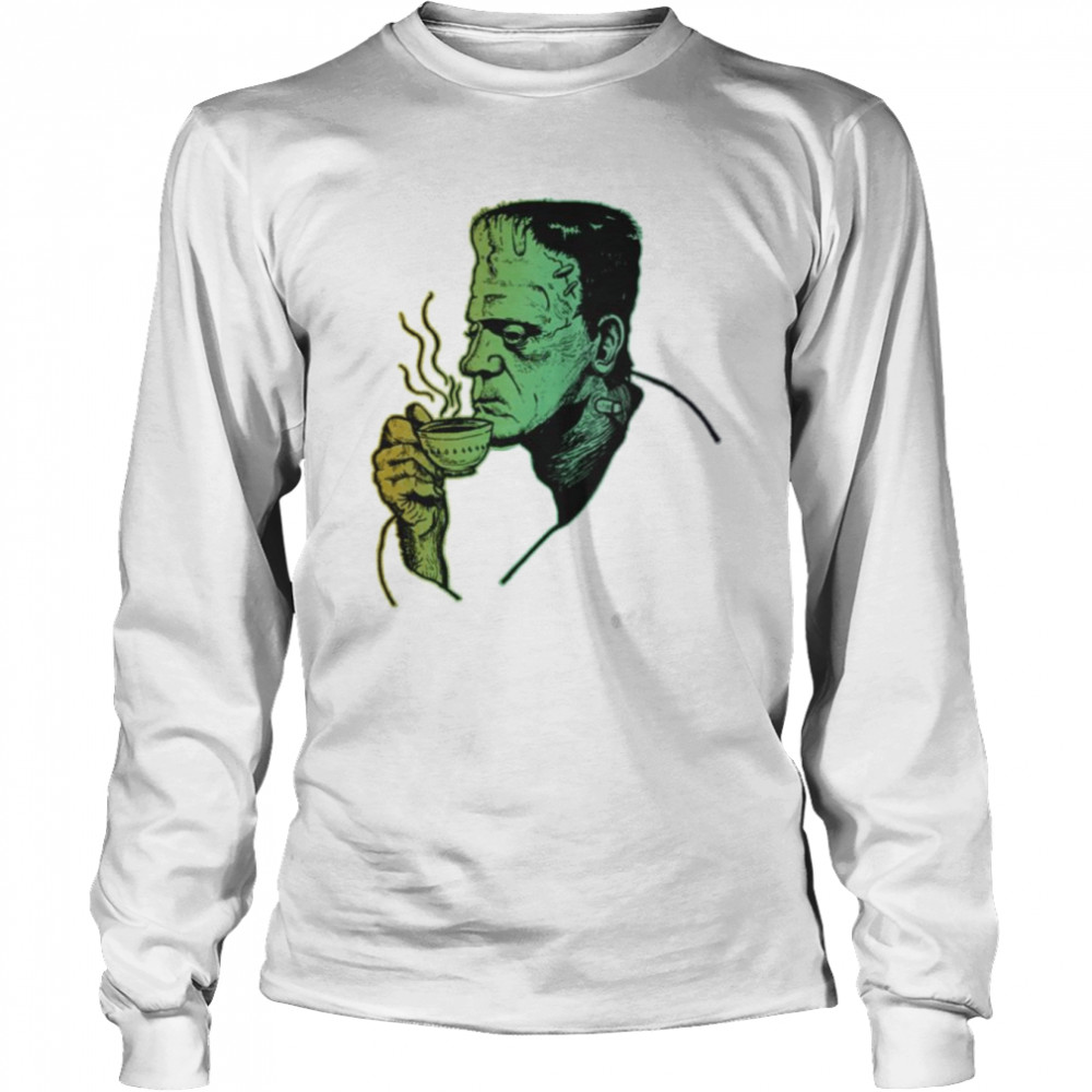 Coffee With Frankenstein The Munsters shirt Long Sleeved T-shirt