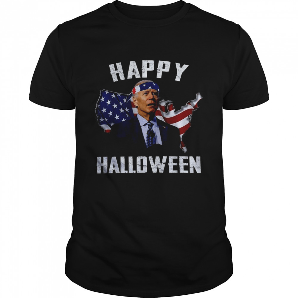 Joe Biden Happy Halloween American Flag 4Th Of July shirt
