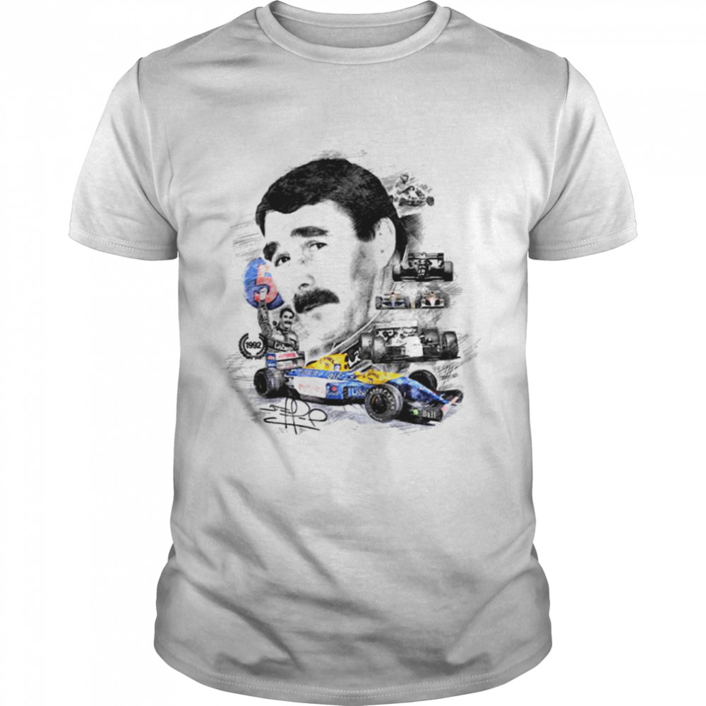 Nigel Mansell Formula 1 Car Racing F1 shirt Classic Men's T-shirt