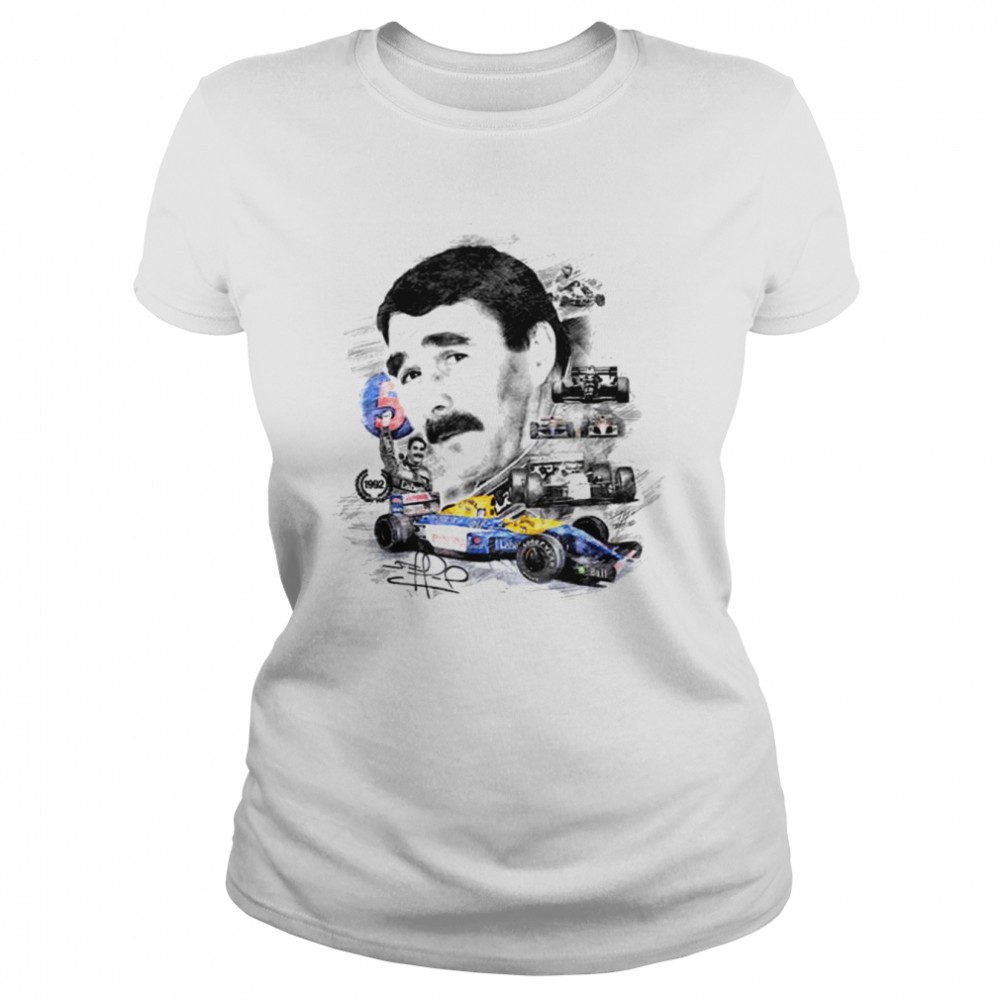 Nigel Mansell Formula 1 Car Racing F1 shirt Classic Women's T-shirt