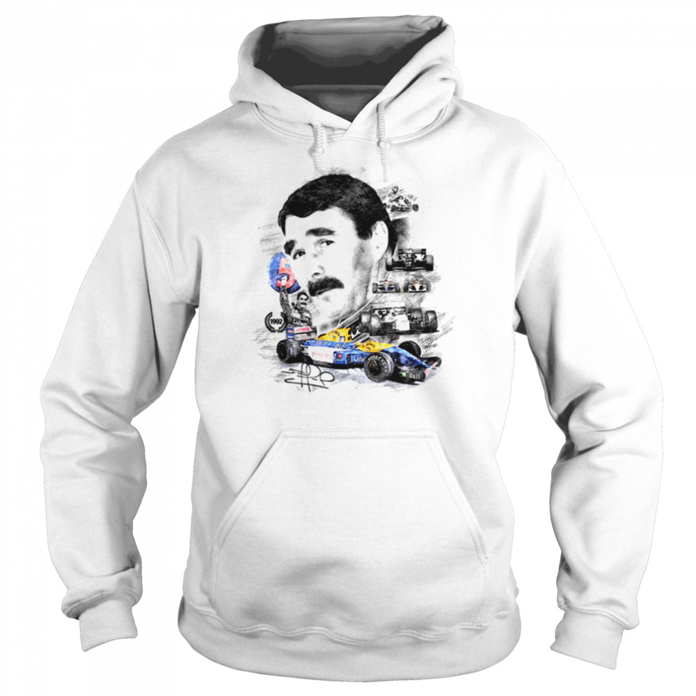 Nigel Mansell Formula 1 Car Racing F1 shirt Unisex Hoodie