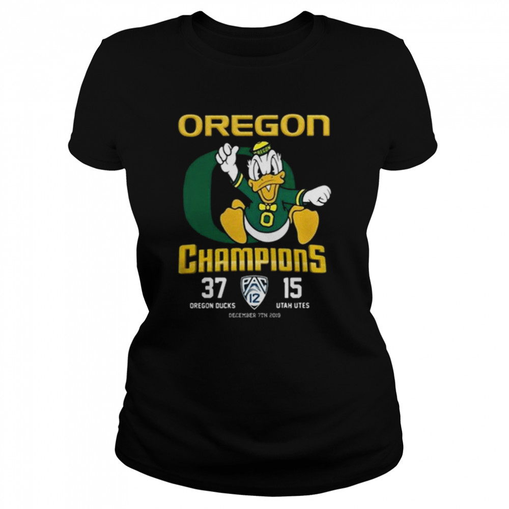 Oregon Champion 37 Oregon Ducks 15 Utah Utes Oregon Ducks T- Classic Women's T-shirt