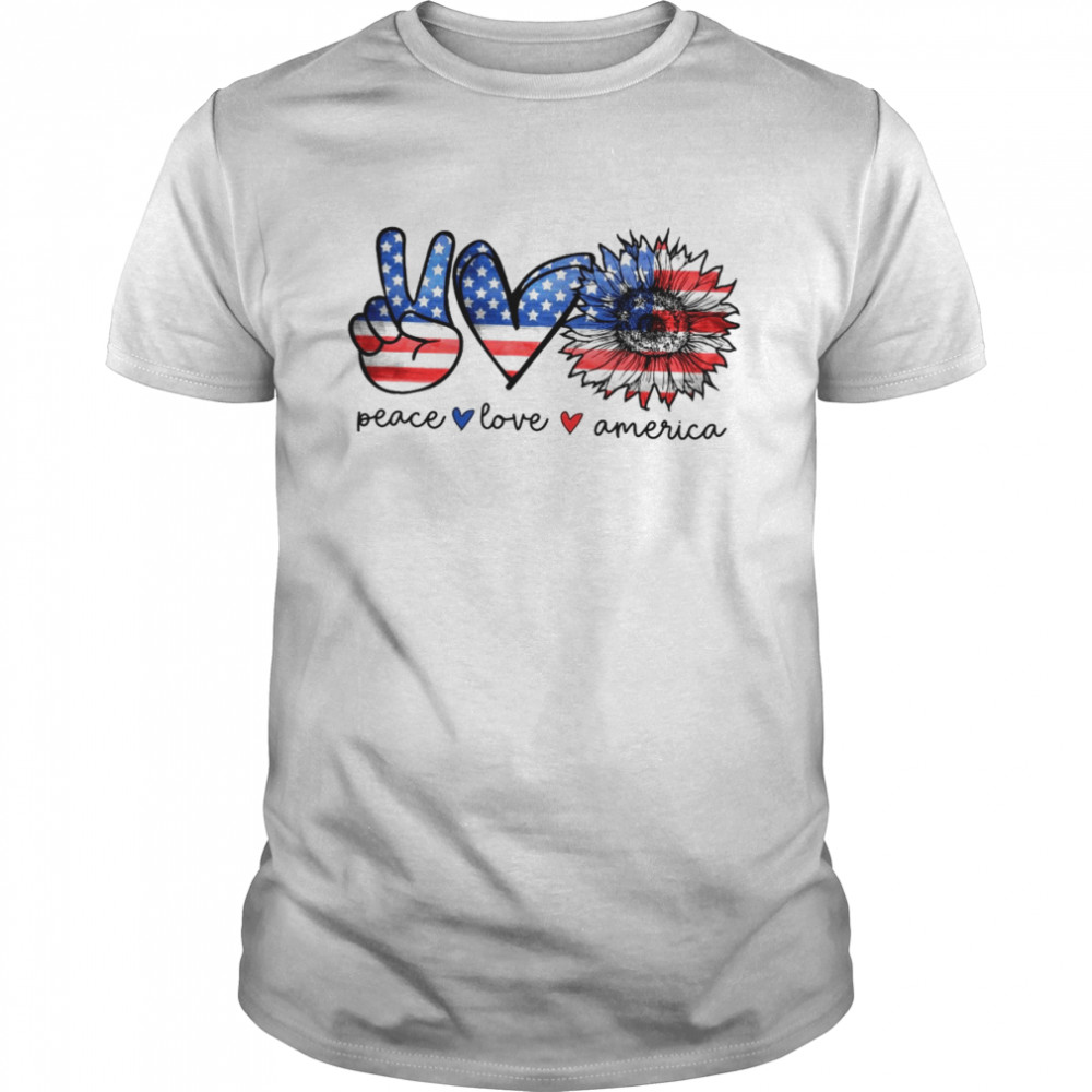 Peace Love America 4th Of July shirt