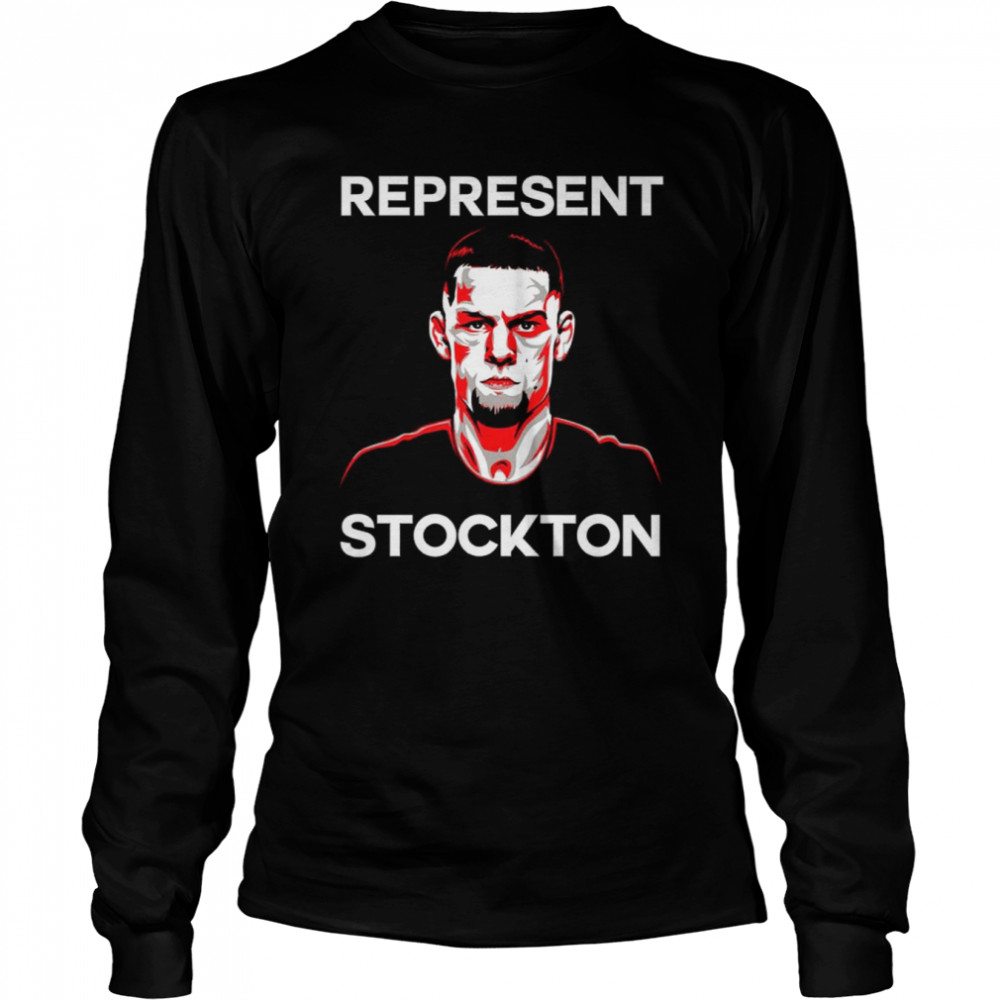 Represent Stockton Art Nate Diaz shirt Long Sleeved T-shirt