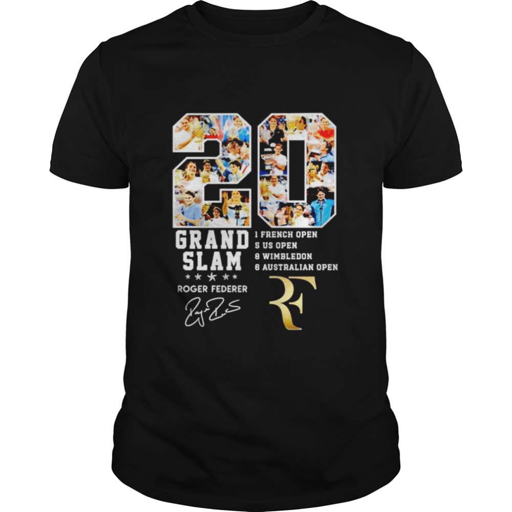 Roger Federer 20 Grand Slam signature shirt Classic Men's T-shirt