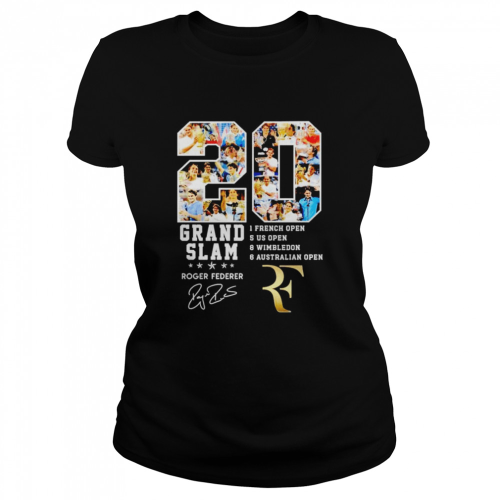 Roger Federer 20 Grand Slam signature shirt Classic Women's T-shirt