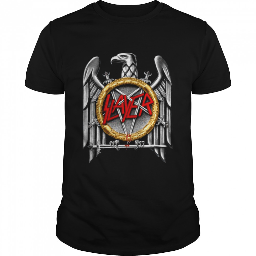 Slayer Silver Eagle Thrash Metal Rock shirt Classic Men's T-shirt
