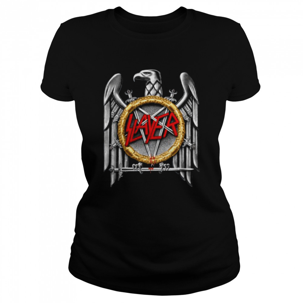 Slayer Silver Eagle Thrash Metal Rock shirt Classic Women's T-shirt