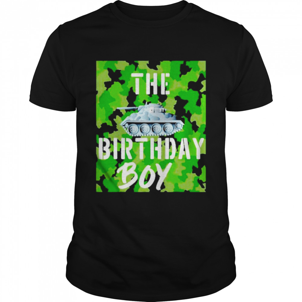 The birthday boy military tank shirt