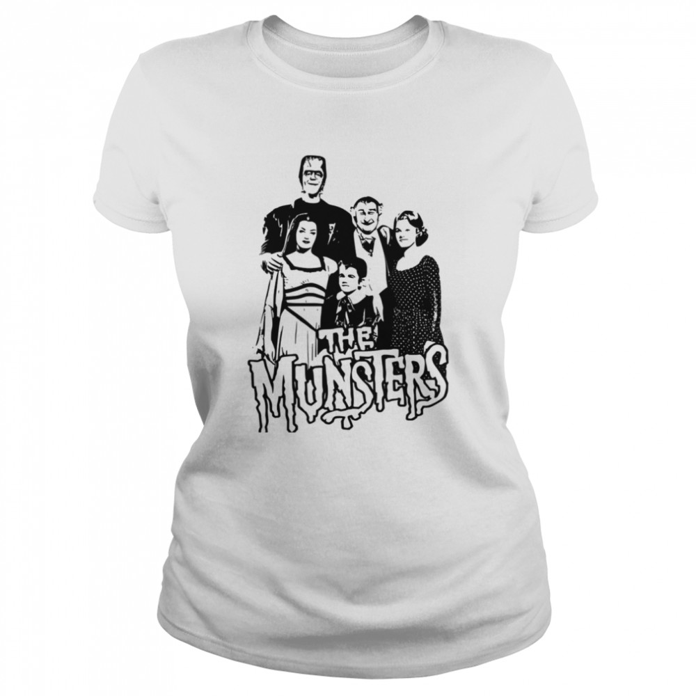 The Munsters Family Black And White Art shirt Classic Women's T-shirt