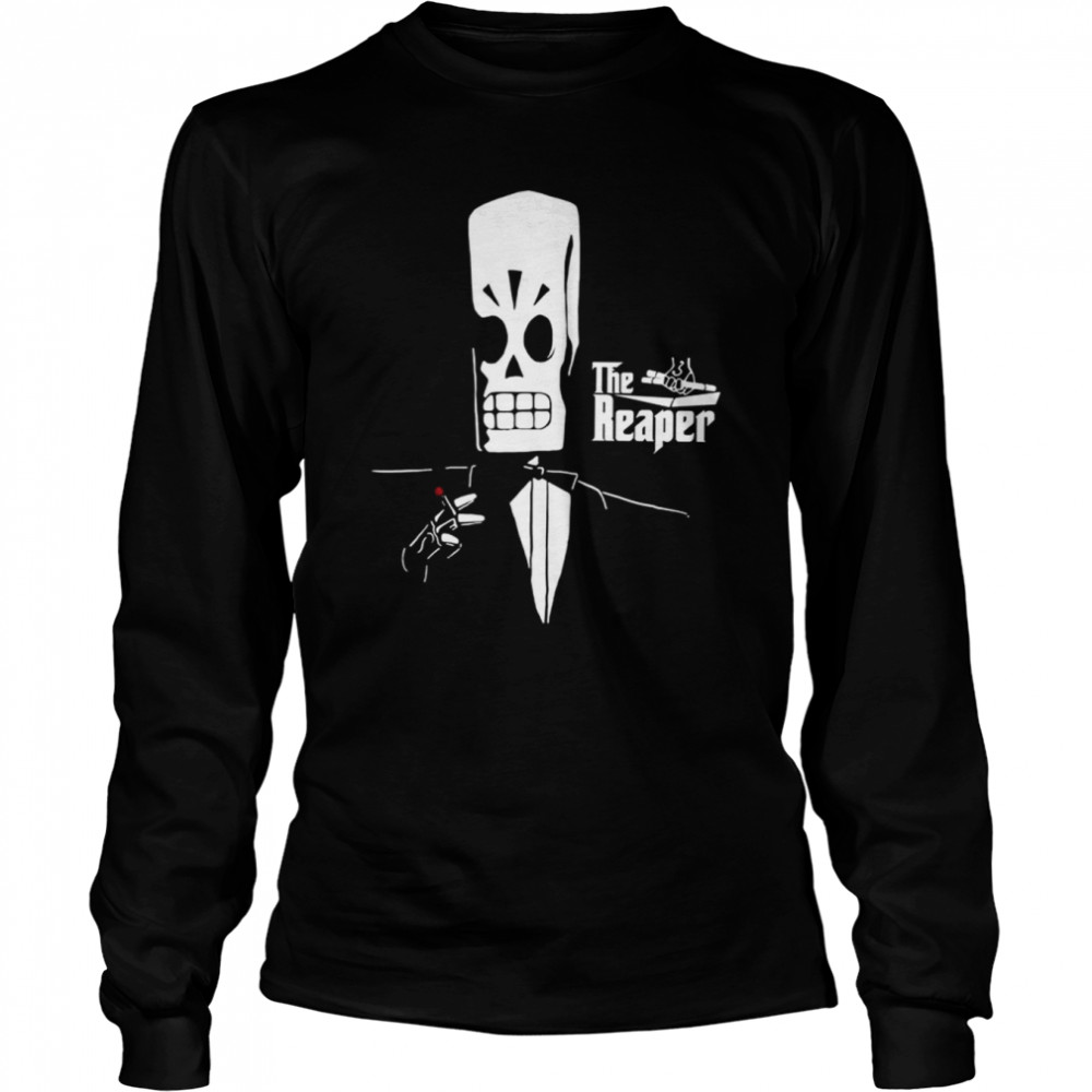 White Art The Reaper Halloween shirt Long Sleeved T-shirt