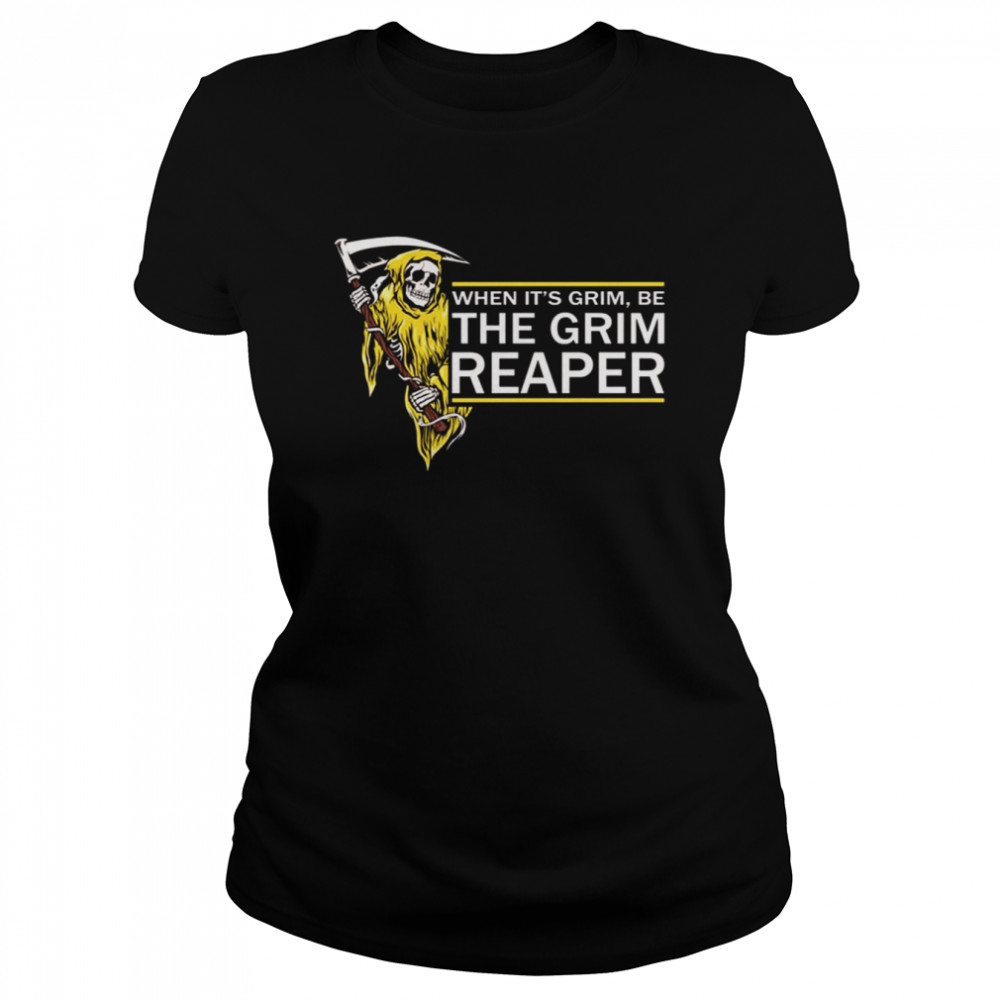 Yellow Design The Grim Reaper Halloween shirt Classic Women's T-shirt