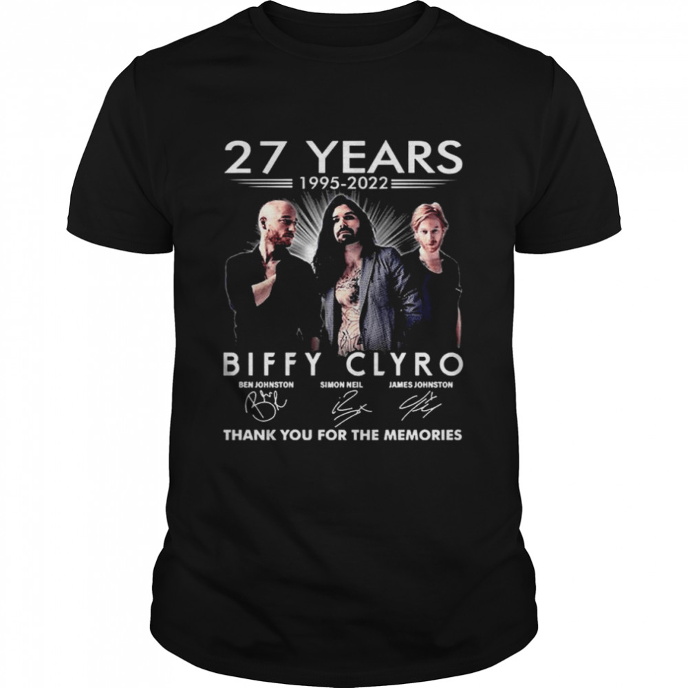 27 Years 1995 2022 Anniversary Biffy Clyro shirt