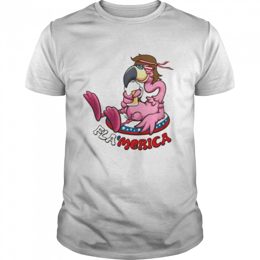 4th of July Flamingo Flamerica T-Shirt