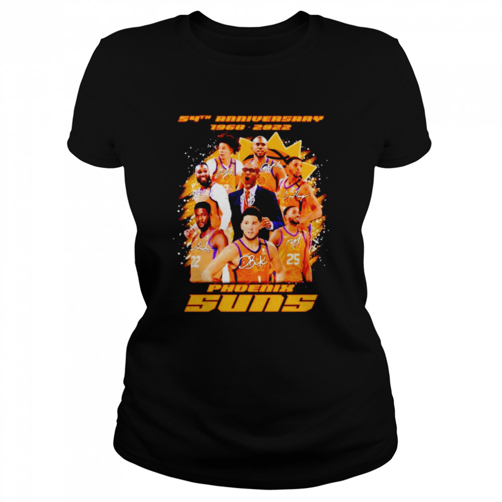 54th anniversary 1969-2022 Phoenix Suns signatures shirt Classic Women's T-shirt
