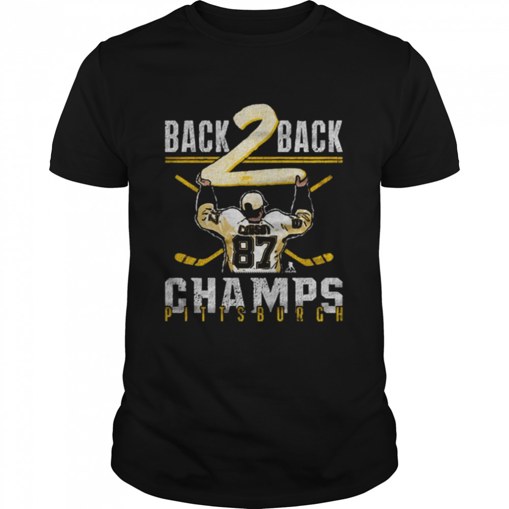 Back 2 Back Pittsburgh Penguins Champs Sidney Crosby shirt