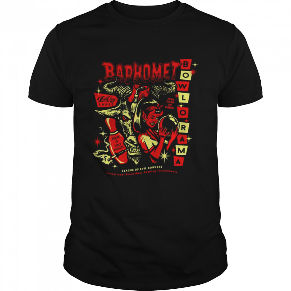 Baphomet Bowl O Rama Bowling shirt Classic Men's T-shirt