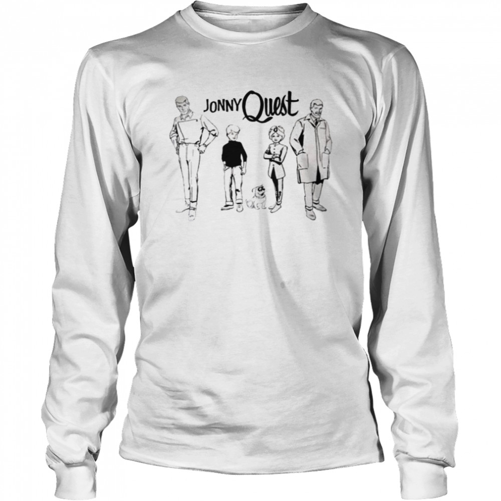 Black And White Art Jonny Quest Team Has Arrived shirt Long Sleeved T-shirt