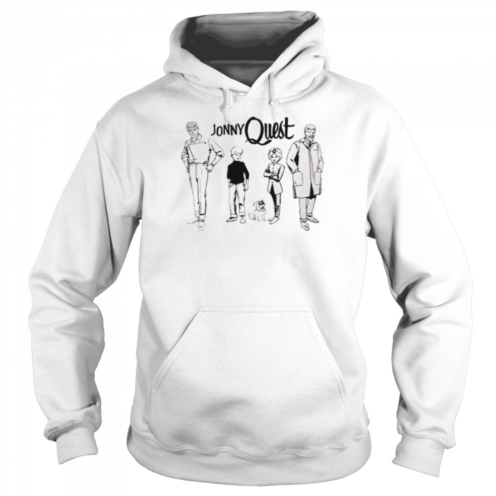 Black And White Art Jonny Quest Team Has Arrived shirt Unisex Hoodie