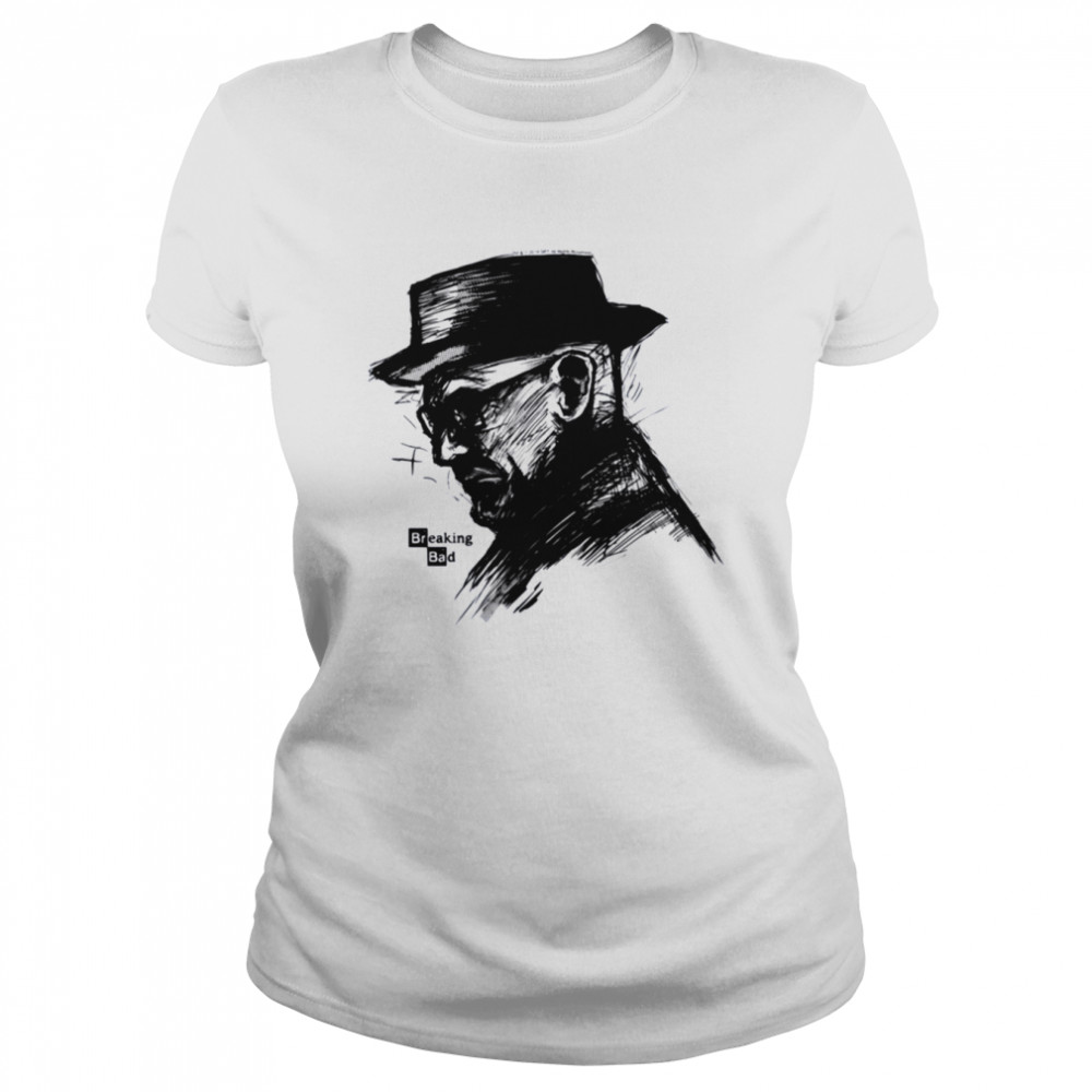 Black Heisenberg Walter White Sketch Breaking Bad shirt Classic Women's T-shirt