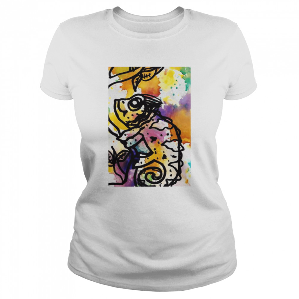 Color Reptile Splash Chameleon shirt Classic Women's T-shirt