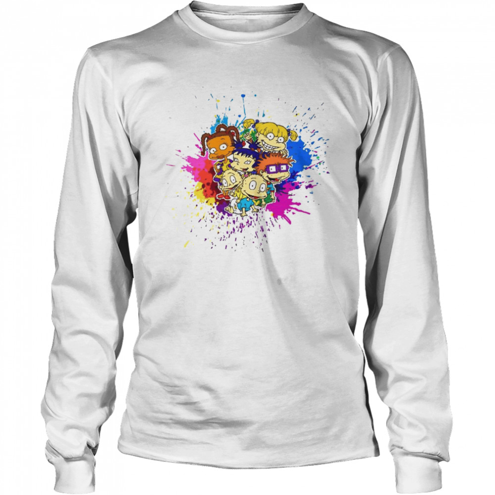 Colorful Rugrats T- Long Sleeved T-shirt