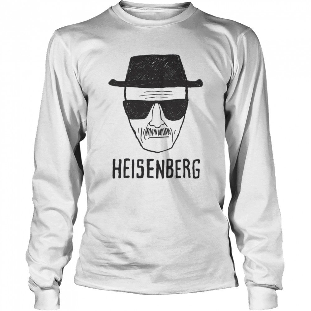 Cool Hat Walter White Breaking Bad Heisenberg Drawing shirt Long Sleeved T-shirt