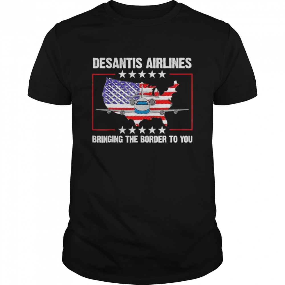 DeSantis Airlines Political Usa Flag T-Shirt