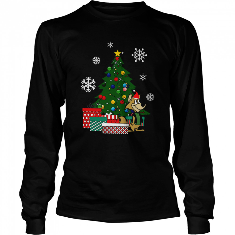 Ding A Ling Wolf Around The Christmas Tree shirt Long Sleeved T-shirt