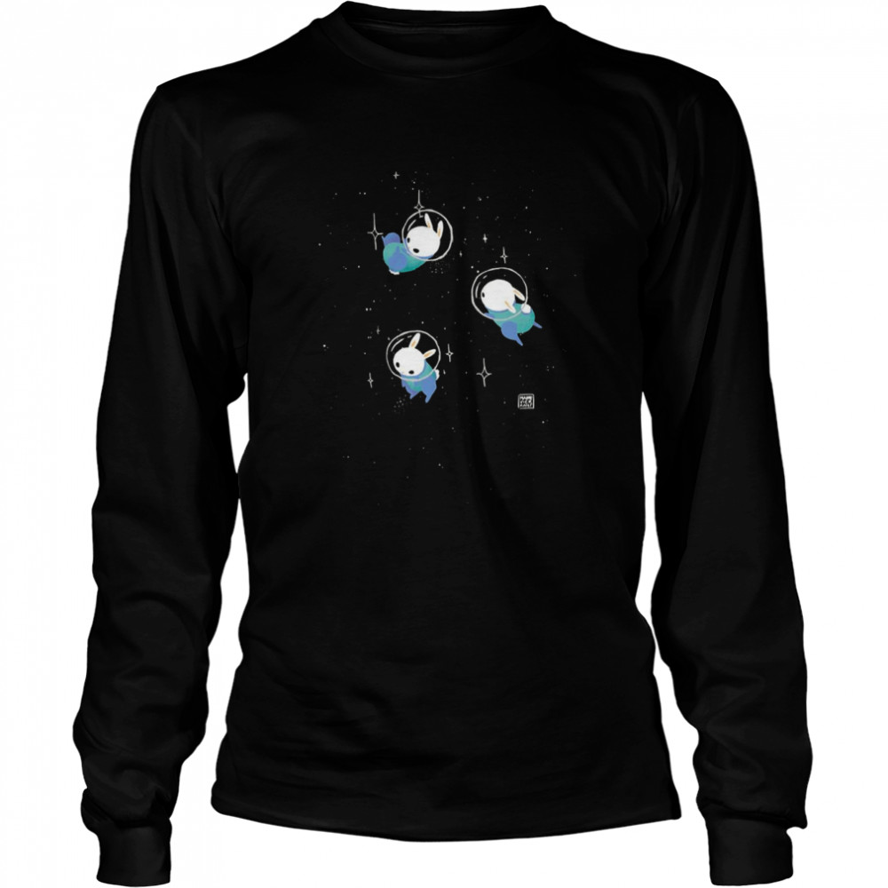 Floating In Space Bunnies shirt Long Sleeved T-shirt
